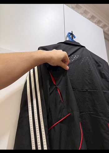 Orijinal Adidas Siyah Erkek Rüzgarlık Mont - Görsel 2