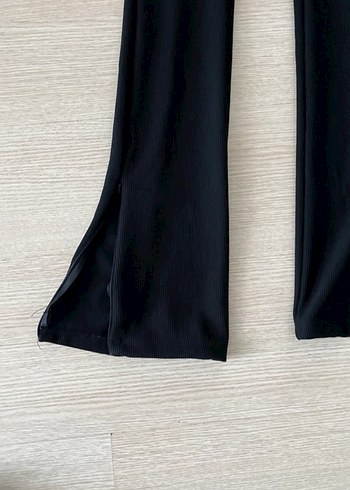 zara fitilli tayt pantolon yırtmaçlı fermuarlı - Görsel 2