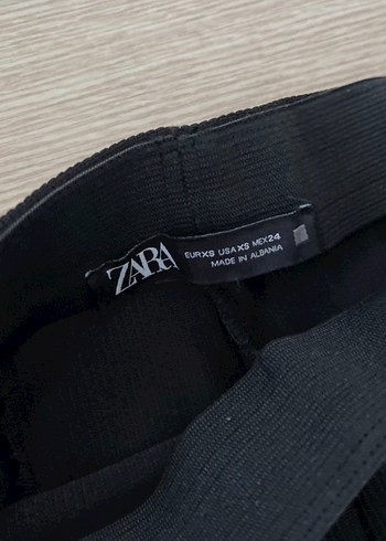 zara fitilli tayt pantolon yırtmaçlı fermuarlı - Görsel 3