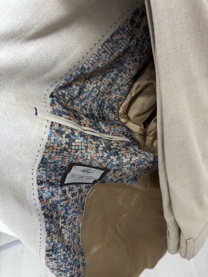 Düğmeli Bej Erkek Takım Elbise - Görsel 2