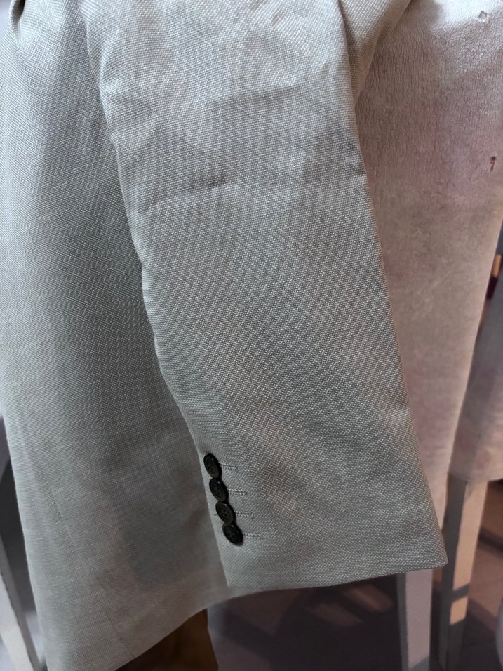 Düğmeli Bej Erkek Takım Elbise - Görsel 4