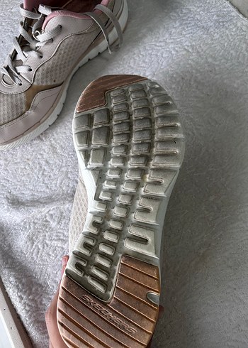 pembe ve Gri Skechers Spor Ayakkabı - Görsel 5