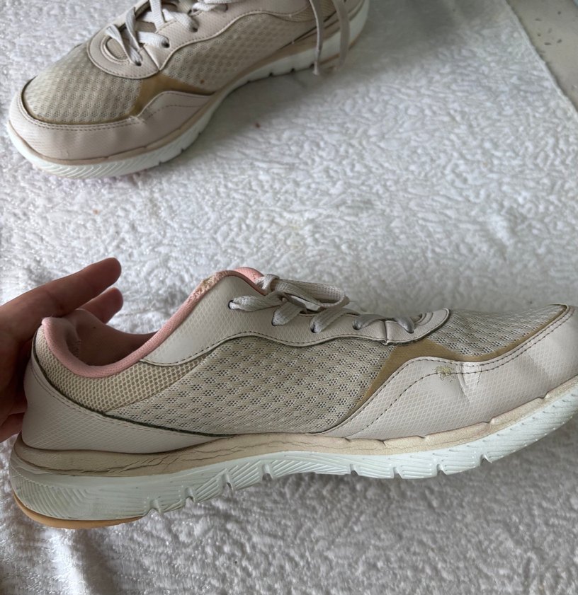 pembe ve Gri Skechers Spor Ayakkabı - Görsel 4