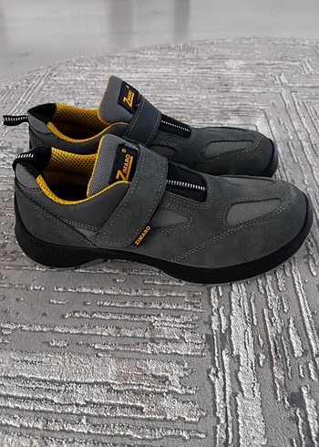 Gri ZMARO demir uçlu iş Ayakkabısı Velcro Bantlı - Görsel 3