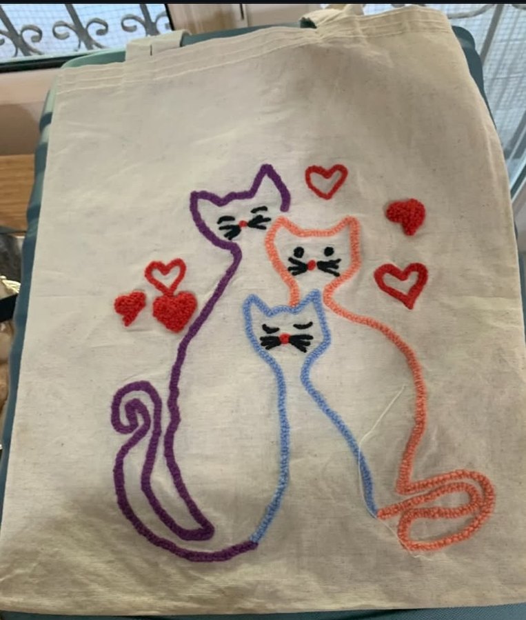 Renkli Punc Nakışlı Çanta - Görsel 3