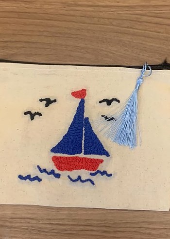 Punch Nakışlı, Püsküllü Bohem Kadın Clutch Çanta - Görsel 4