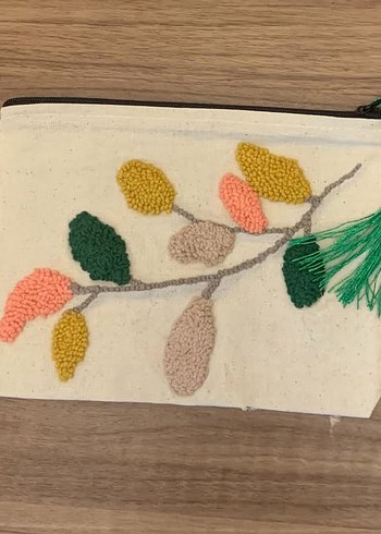 Punch Nakışlı, Püsküllü Bohem Kadın Clutch Çanta - Görsel 8