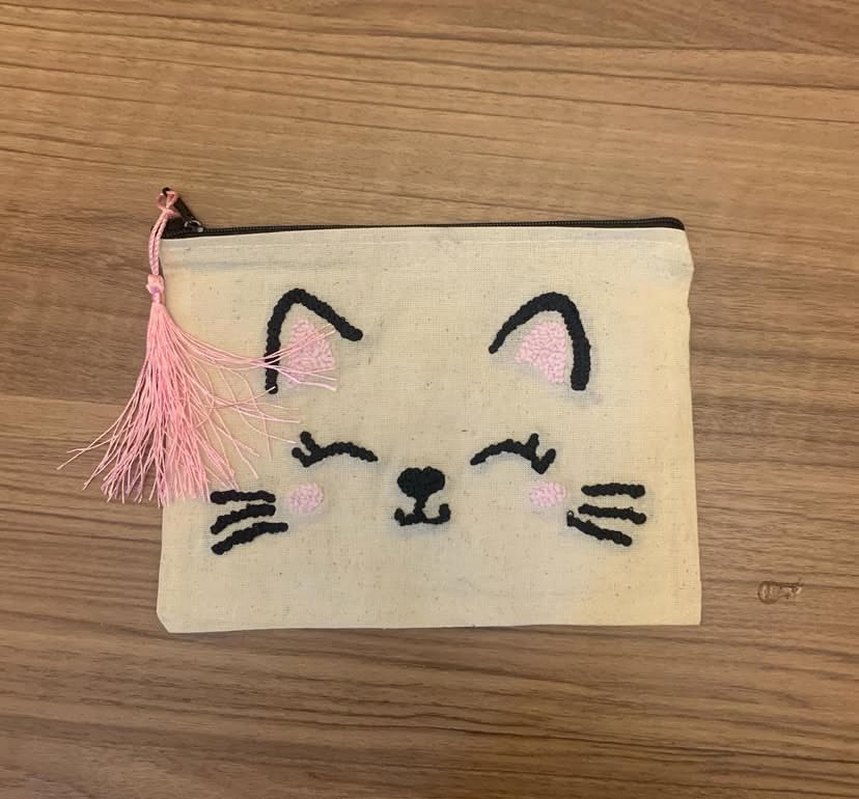 Punch Nakışlı, Püsküllü Bohem Kadın Clutch Çanta - Görsel 5