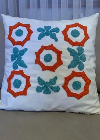 Renkli Punch Nakışlı Yastık Kılıfı - Görsel 3