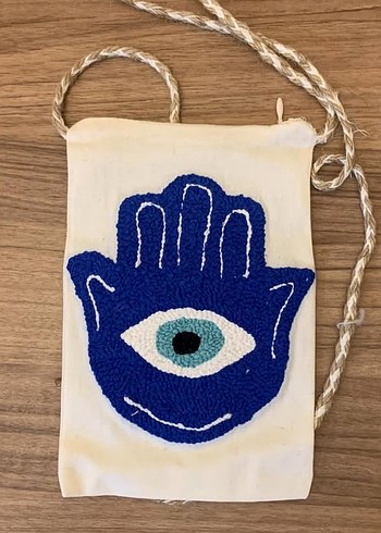 Punch Nakışlı Bohem Örgü Çapraz Çanta - Görsel 9