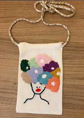 Punch Nakışlı Bohem Örgü Çapraz Çanta - Görsel 7