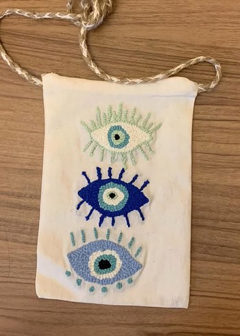 Punch Nakışlı Bohem Örgü Çapraz Çanta - Görsel 8