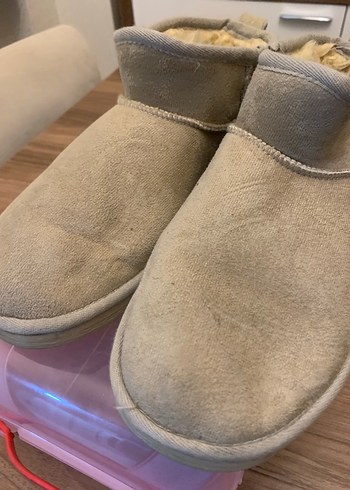 Bej Süet Kadın Dolgu Topuk Bot-40 numara - Görsel 2