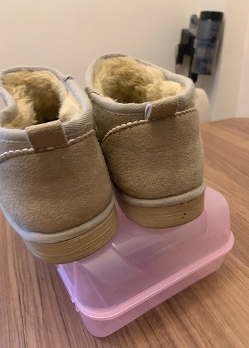 Bej Süet Kadın Dolgu Topuk Bot-40 numara - Görsel 4