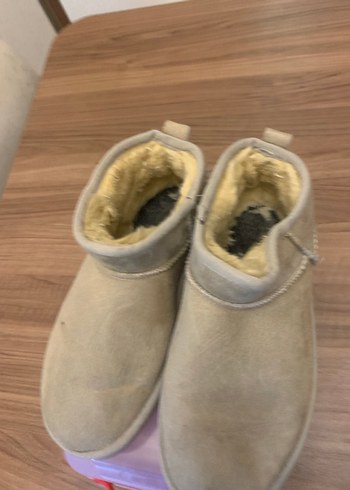 Bej Süet Kadın Dolgu Topuk Bot-40 numara - Görsel 3