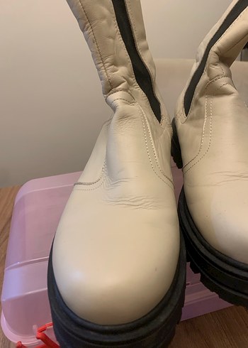 Divares krem Deri Kadın Botları, Kalın Topuklu
40 numara - Görsel 4