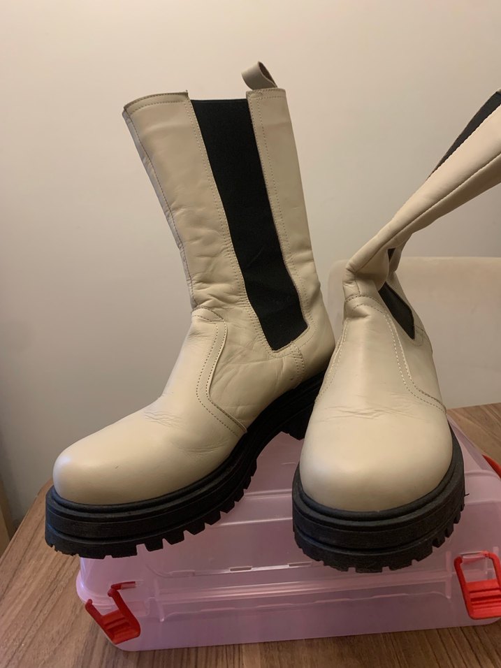 Divares krem Deri Kadın Botları, Kalın Topuklu
40 numara - Görsel 3