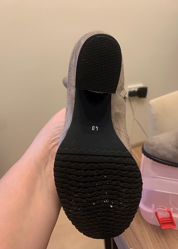 Vizon Süet Stiletto Topuklu Kadın Bot - Görsel 5