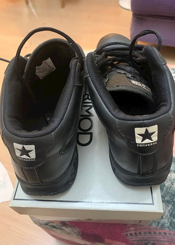 Siyah Deri Converse Basketbol Ayakkabısı 43 numara - Görsel 4