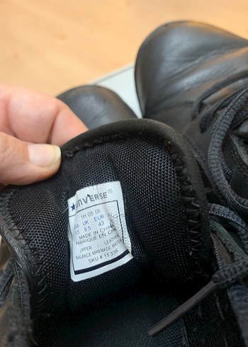 Siyah Deri Converse Basketbol Ayakkabısı 43 numara - Görsel 6