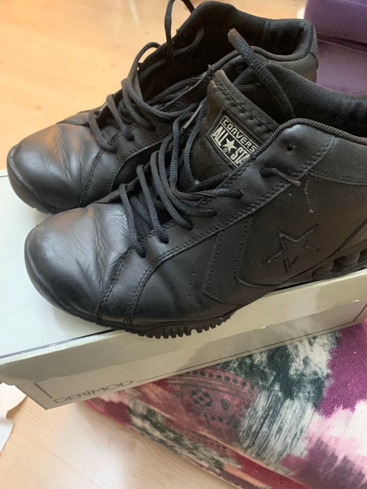 Siyah Deri Converse Basketbol Ayakkabısı 43 numara - Görsel 2