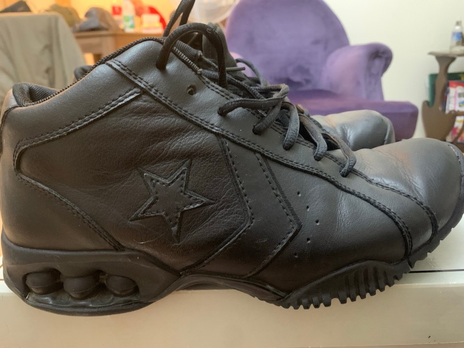 Siyah Deri Converse Basketbol Ayakkabısı 43 numara - Görsel 3