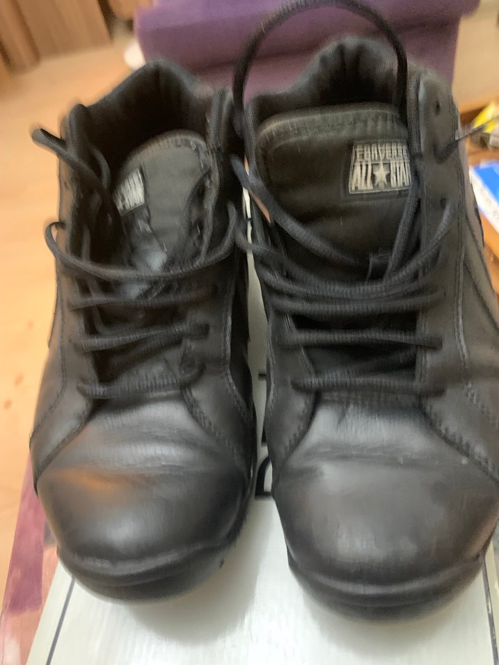 Siyah Deri Converse Basketbol Ayakkabısı 43 numara - Görsel 5