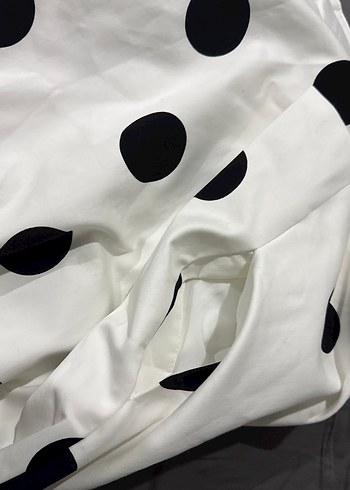 Puantiye Desenli Beyaz Pilili Hamile Eteği - Görsel 5