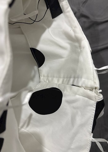 Puantiye Desenli Beyaz Pilili Hamile Eteği - Görsel 4