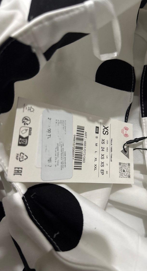 Puantiye Desenli Beyaz Pilili Hamile Eteği - Görsel 3