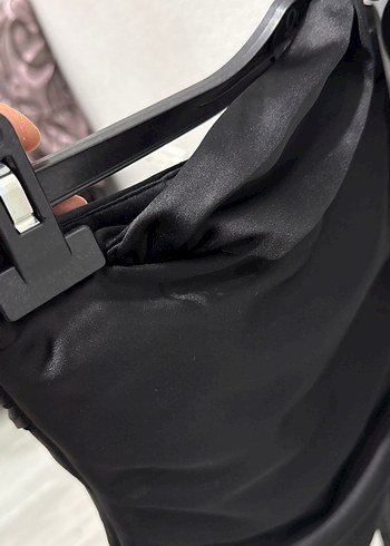 Siyah Halter Yaka Kemerli Mini Bustiyer - Görsel 3