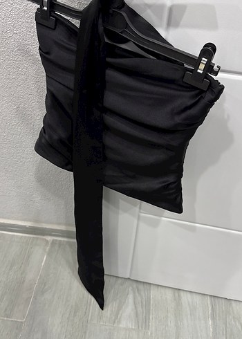 Siyah Halter Yaka Kemerli Mini Bustiyer - Görsel 4