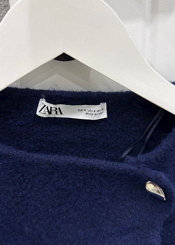 Düğmeli Lacivert Mini Triko Hırka - Görsel 2