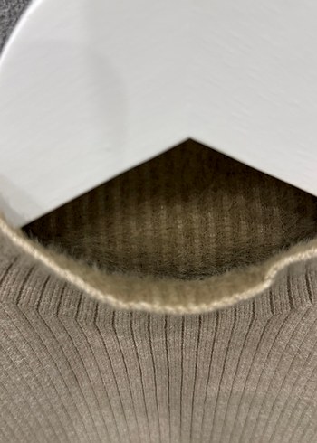 Bej Yarım Balıkçı Yaka Triko Kadın Kazak - Görsel 2