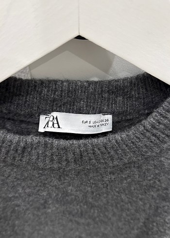 Gri Yün Kadın Basic Triko Kazak - Görsel 2