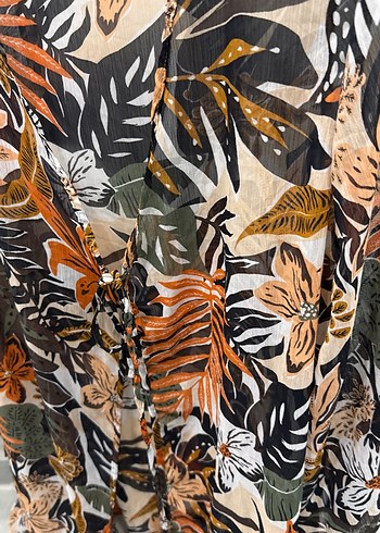 Bohem Desenli Püsküllü Mini Kimono - Görsel 4