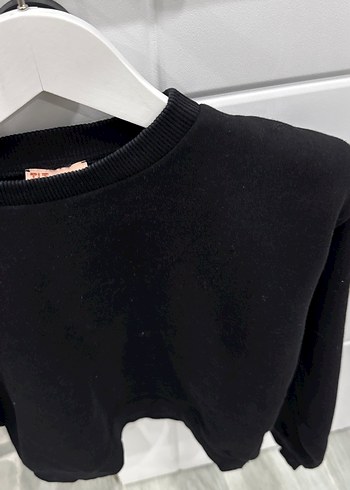 Siyah Kadın Oversize Sweatshirt - Görsel 3