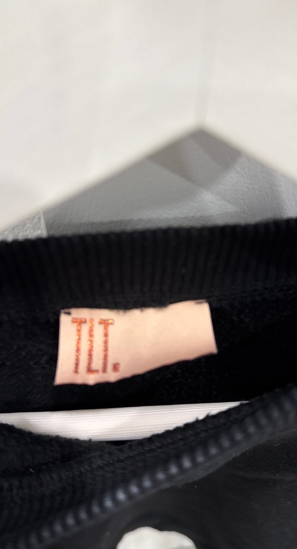 Siyah Kadın Oversize Sweatshirt - Görsel 2