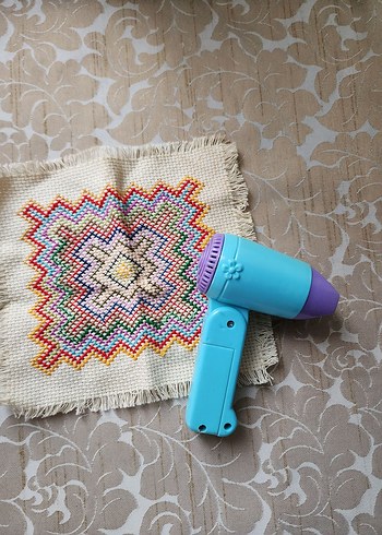 Beden VİNTAGE, Pastel Renkli, Mini Saç Kurutma Makinesi oyuncak..