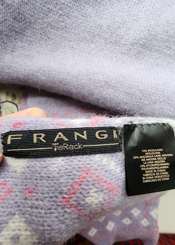 Hakiki yün, Mor Örgü Bohem Kadın Eldiveni, atkısı.. - Görsel 6