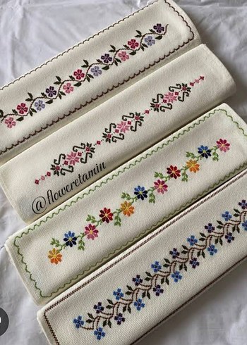 Bebe içİn veya havlu kenarı işlemek için, bordürlü kaneviçe - Görsel 6