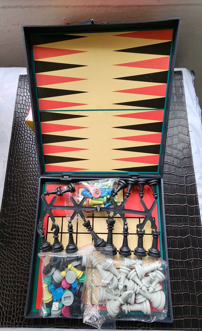 5'li Oyun Seti - Tavla, Satranç, Dama - Görsel 2