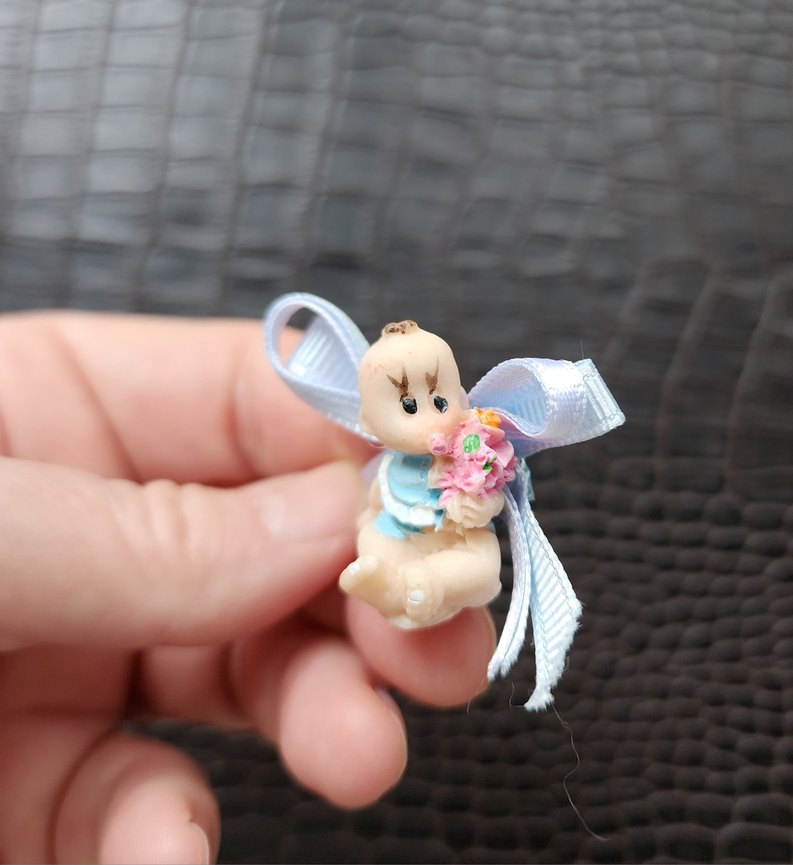 Mavi Pastel Bebek Figürin - Görsel 3