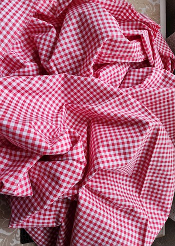 Pamuklu, pötikare parça kumaş. - Görsel 6