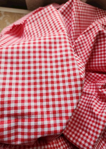 Pamuklu, pötikare parça kumaş. - Görsel 2