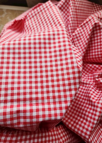 Pamuklu, pötikare parça kumaş. - Görsel 3