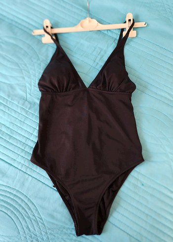 s Beden siyah Renk Siyah Strappy Gotik Fitted Mayo