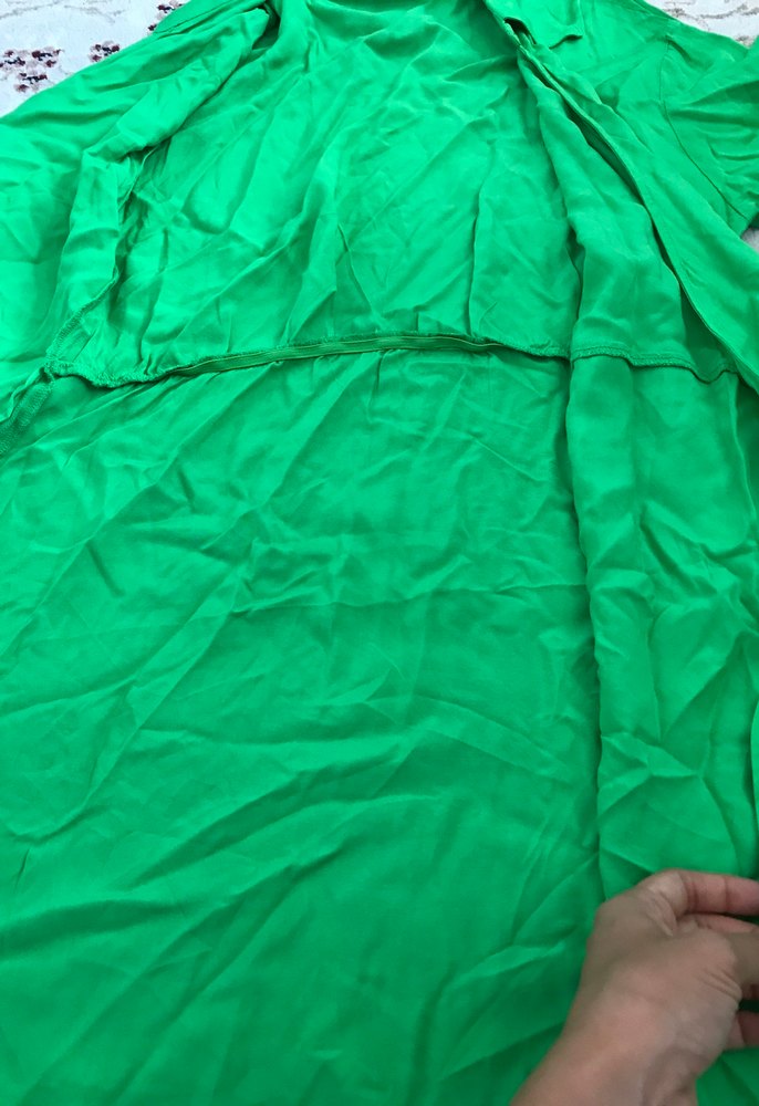 Parlak Yeşil Bohem Kadın Uzun Kollu  Elbise yada tunık - Görsel 4