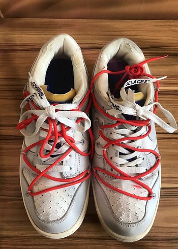 Beyaz Erkek Spor Ayakkabı Bağcıkları nike dunk - Görsel 2