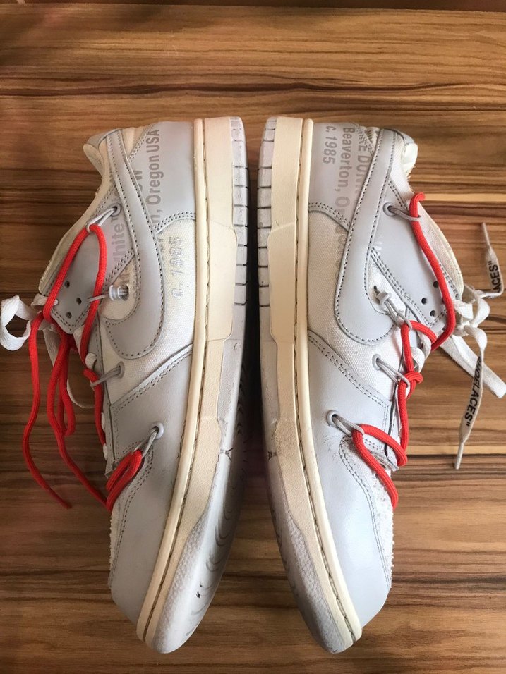 Beyaz Erkek Spor Ayakkabı Bağcıkları nike dunk - Görsel 4